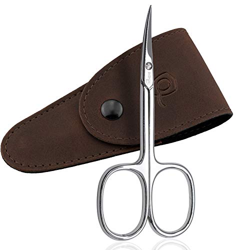 Solingen Cuticle Scissors Germany - Curved Blade, Scissors Germany - Pedicure Beauty Grooming Kit for Eyebrow, Eyelash, Dry Skin - Nail sicssors