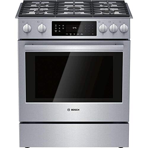 HGI8056UC 30' 800 Series Gas Range with 5 Sealed Burners; 4.8 cu. ft. Oven Capacity; Warming Drawer; Convection; Self-Cleaning; Viewing Window; Self Clean Oven; Timer, Stainless Steel