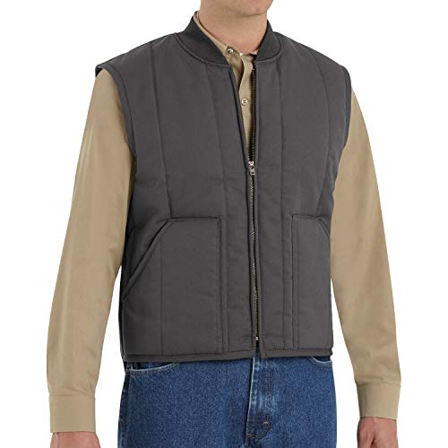 Red Kap Men's Quilted Vest, Charcoal, X-Large