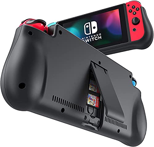 NEWDERY External Battery Station for Nintendo Switch (6.2' LCD Model), 10000mAh Backup Charger Case Support PD Quick Charging with 2 Extra Game Card Slots Adjustable Kickstand for Nintendo Switch