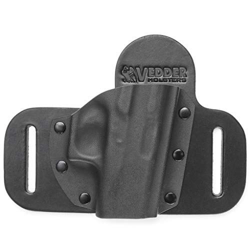 Vedder Holsters Quick Draw OWB Hybrid Holster Compatible with S&W M&P Shield 3.1' 9mm (Right Hand Draw) Black