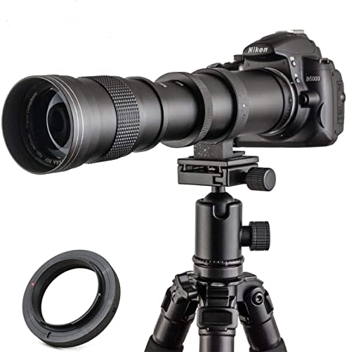 JINTU 420-800mm f/8.3 Manual Zoom Telephoto Lens for Nikon SLR D5600 D5500 D5300 D5200 D5100 D3500 D3400 D3X D3300 D3100 D3200 D7500 D7200 D7000 D7100 D750 D90 D850 Camera Lenses