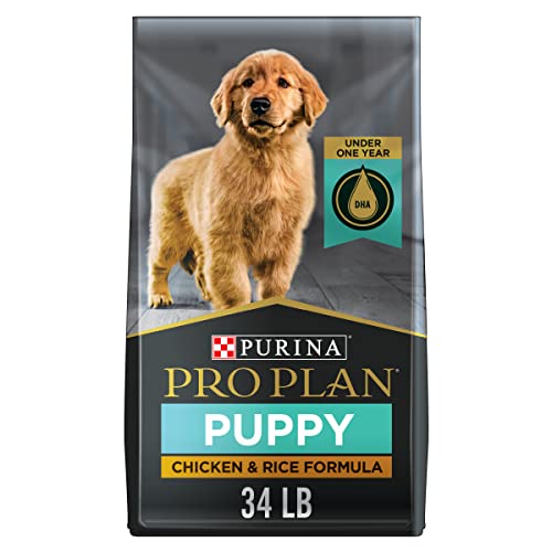 Purina Pro Plan High Protein Dry Puppy Food, Chicken and Rice Formula - 34 lb. Bag (Packaging May Vary)