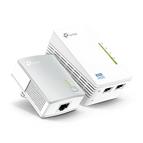 TP-Link Powerline WiFi Extender - Powerline Adapter with WiFi, WiFi Booster, Plug & Play, Power Saving, Ethernet over Power, Expand both Wired and WiFi Connections, AV600 (TL-WPA4220 KIT)
