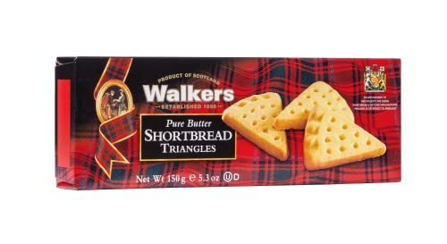 Walker's Shortbread Triangles, Pure Butter Shortbread Cookies, 5.3 Oz (Pack of 4)