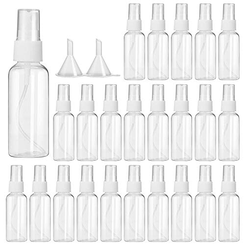 Spray Bottle,Fine Mist Mini Clear 60ml/2oz Spray Bottles,Small Reusable Empty Plastic Bottles with Atomizer Pumps(23 pack)