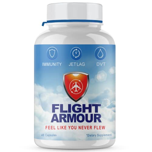 Flight Armour - Jet Lag Pills - Feel Like You Never Flew | Maintain Vigor | Swelling Relief + Clinical Grade Immunity | The Gold Standard, Scientifically Researched, Jetlag Remedy * No Homeopathic