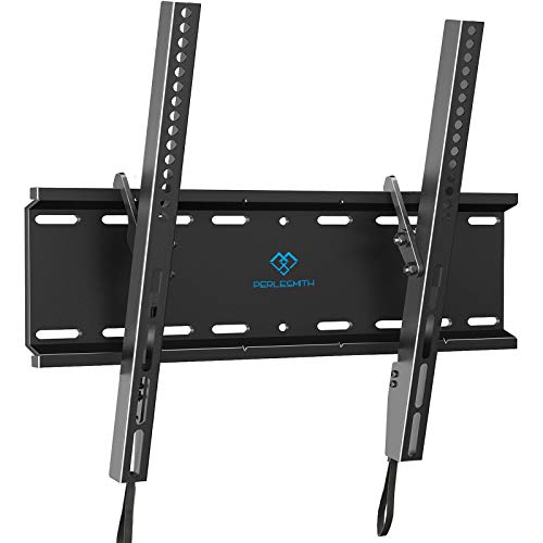 PERLESMITH Tilting TV Wall Mount Bracket Low Profile for Most 23-60 inch LED LCD OLED, Plasma Flat Screen TVs with VESA 400x400mm Weight up to 115lbs, Fits 16' Wood Stud