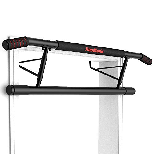 HANDSONIC Pull Up Bar Doorway, Chin up Bar no Screws, Heavy Duty Trainer for Home no Need to Installation and Disassembly