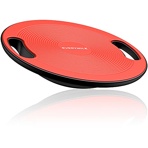 EVERYMILE Wobble Balance Board, Exercise Balance Stability Trainer Portable with Handle for Workout Core Physical Therapy & Gym 15.7' Diameter No-Skid Surface