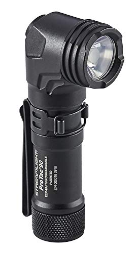 Streamlight 88087 ProTac 90 300-Lumen Multi-Fuel Right Angle Tactical Flashlight with one CR123A Lithium & one AA Alkaline Battery & Nylon Holster, Black, Clamshell Packaged