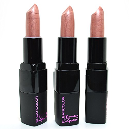 KLEANCOLOR 3 x # 718 ICED BRANDY/PINK GOLD CREAM SOFT COLOR LIPSTICK + Free ZipBag