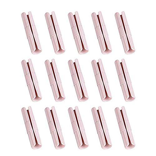 Rabbine 15 Pcs Bed Sheet Holder Straps Mattress Grippers Fasteners Adjustable Clips Keep Sheets Snug for Full Size Bed (Pink)