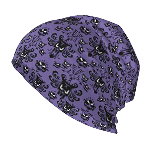 VVTDESA Haunted Mansion Printed Unisex Knit Cap, Men's Women's Fashion Design Warm Stretch Cap.