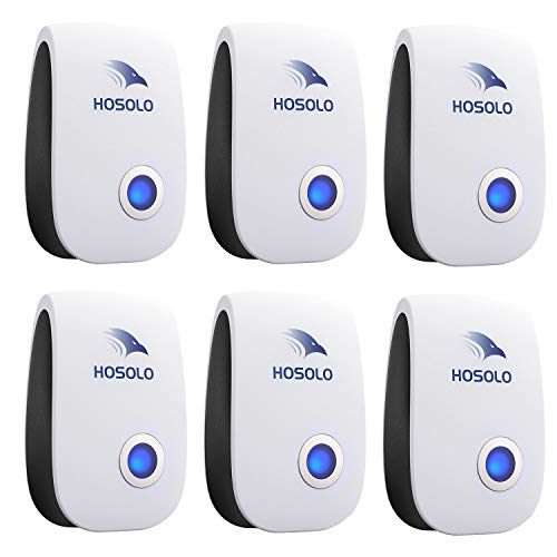 Ultrasonic Pest Repeller 6 Packs, Electronic Pest Repellent Plug in Indoor Pest Control Mosquito, Cockroach, Rat, Spider, Flea, Ant,Bed Bugs, Non-Toxic, Humans and Pets Safe
