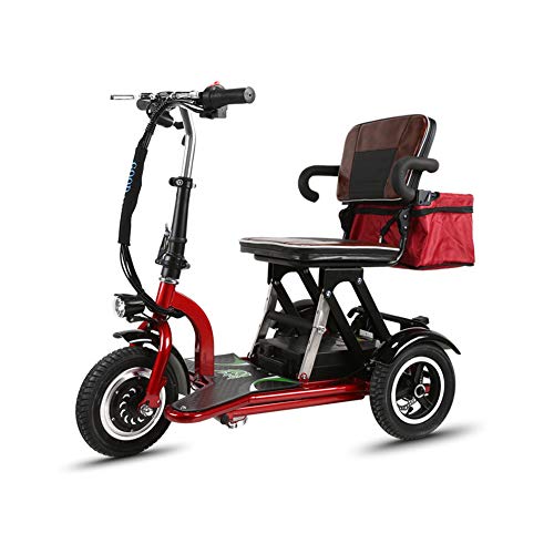 Folding Electric Three-Wheel Mobility Scooter Portable Electric Tricycle Power Scooter for Adults/Elderly/Disabled Long Range Driving and Travel,Style1