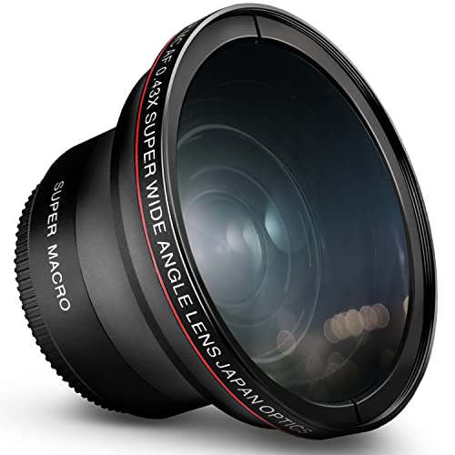 55MM 0.43x Altura Photo Professional HD Wide Angle Lens (w/Macro Portion) for Nikon D3400, D3500, D5500, D5600 with DX NIKKOR 18-55mm f/3.5-5.6G VR and Sony Alpha Cameras