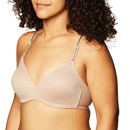 Warner's Women's No Side Effects Underarm-Smoothing Comfort Wireless Lightly Lined T-Shirt Bra 1056, Toasted Almond, 38C