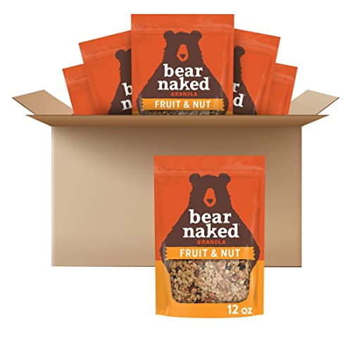 Bear Naked Granola Cereal, Vegetarian, Breakfast Snacks, Fruit and Nut (6 Bags)