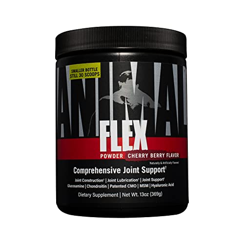 Animal Flex Powder – All-in-one Complete Joint Support Supplement – Contains Collagen, Turmeric Root, Curcumin, Glucosamine & Chondroitin – Helps Repair And Restore Joints –Cherry Flavor, 30 Scoops