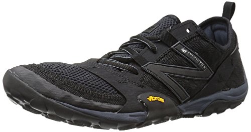 New Balance Men's Minimus 10 V1 Trail Running Shoe, Black/Silver, Wide