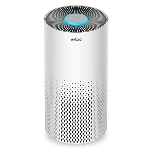 Afloia Air Purifiers for Home Large Room Up to 1076 Ft², H13 True HEPA Air Purifiers for Bedroom 22 dB, Air Cleaners Dust Remover for Pet Mold Pollen, Odor Smoke Eliminator, Kilo White, 7 Color Light