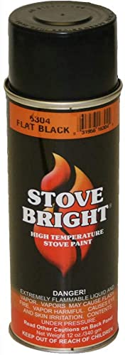 FORREST Hi-Temperature 1200 deg. Stove and Fireplace Paint (Flat Black)