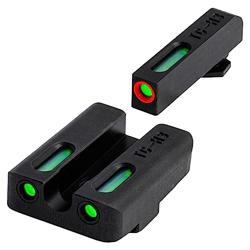 TRUGLO TFX Pro Tritium and Fiber Optic Xtreme Handgun Sights for Glock Pistols, Glock 17/17L, 19, 22, 23, 24 and More