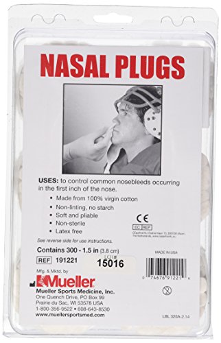 Mueller Nasal Plugs - 300 pack (PAC)