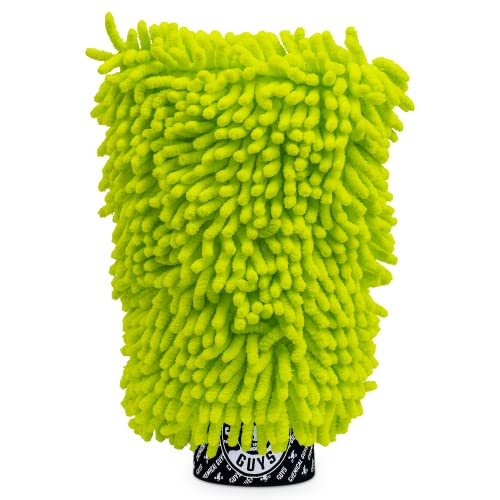 Chemical Guys MIC493 Chenille Premium Scratch-Free Microfiber Wash Mitt, Lime Green, 9.6' x 2.3' x 7'