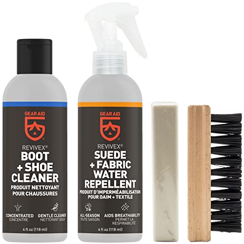 GEAR AID Revivex Suede, Nubuck Fabric Boot and Shoe Care Kit, Ideal for use on Waterproof-Breathable Footwear, 1 Pack