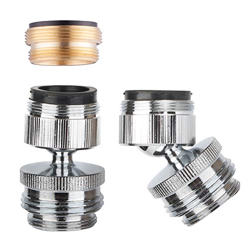 Faucet Adapter Kit Swivel Aerator Adapter to Connect Garden Hose - Multi-Thread Garden Hose Adapter for Male to Male and Female to Male - Chrome Finished