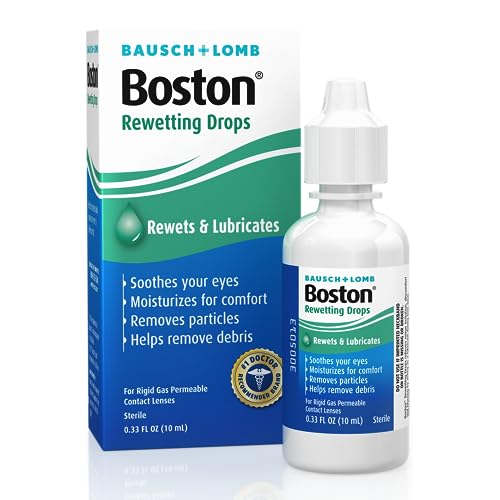 Boston Contact Lens Solution, Rewetting Solution for Gas Permeable Contact Lenses, 0.33 Fl Oz