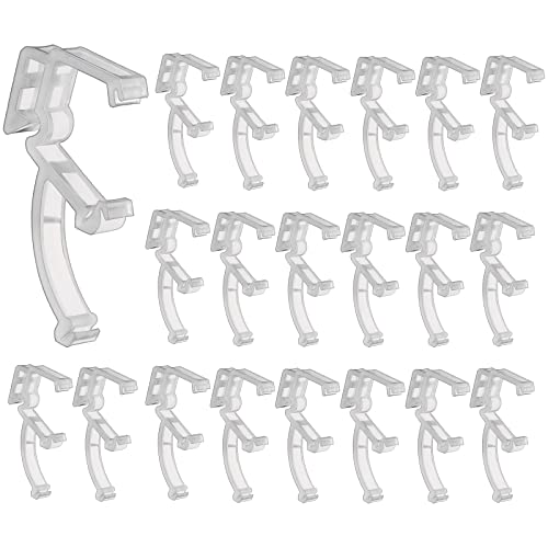 20 Pieces 2 Inch Mini Blind Valance Clips Clear Plastic Valance Retainer Clips Blind Window Valance Clips Hidden Valance Clips Window Blind Clips for Window Blinds