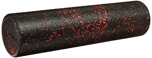 Amazon Basics High-Density Round Foam Roller for Exercise and Recovery - 18-inch, Red Speckled