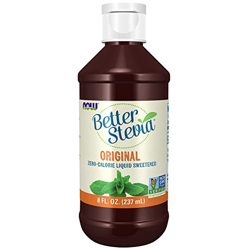 NOW Foods BetterStevia Original Zero-Calorie Liquid Sweetener, Keto Friendly, Suitable for Diabetics, No Erythritol, 8-Ounce