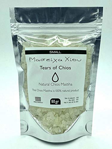 Chios Mastiha Pack 60gr (2.11 oz) Small Tears Gum 100% Natural Mastic Gum From Mastic Growers Fresh