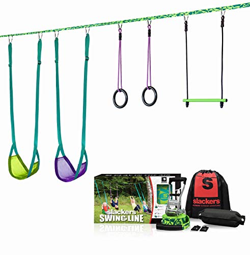 slackers Swing Line - Turn Healthy Trees Into The Perfect Backyard Swingset - slackers Tree Swing Line Kit - Great Tree Swing Addition to Any Yard - Recommended for Ages 3+