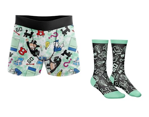 MONOPOLY Mens Lounge Set With Tee & Lounge Pant in Gift Box, Multiple Designs in S, M, L and XL XL