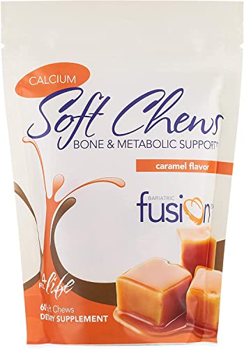 Bariatric Fusion Calcium Citrate & Energy Soft Chew Bariatric Vitamin | Caramel Flavored | Sugar Free | Bariatric Surgery Patients Including Gastric Bypass and Sleeve Gastrectomy | 60 Count