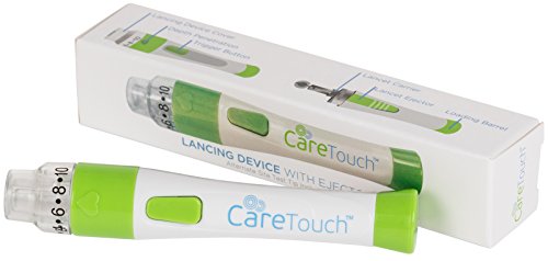 Lancing Device with Ejector for Diabetes Testing, Adjustable for Minimizing Pain and Discomfort in Blood Glucose Testing - Lancet Device - Works with Most (Round) Diabetic Lancets