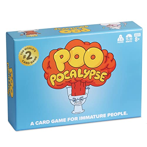 Poo Pocalypse - The Hilarious Card Game for Immature People - Easy and Strategic Family-Friendly Party Game for Adults, Teens & Kids - 2-4 Players
