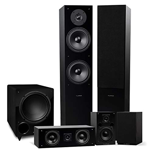 Fluance Elite High Definition Surround Sound Home Theater 5.1 Speaker System Including 3-Way Floorstanding Towers, Center Channel, Rear Surround Speakers and a DB10 Subwoofer - Black Ash (SX51BR)