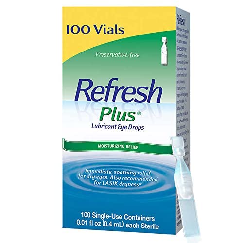 Allergan Refresh Plus Lubricant Eye Drops Single-Use Vials 1Pack (100 ct ) klk#Gskx