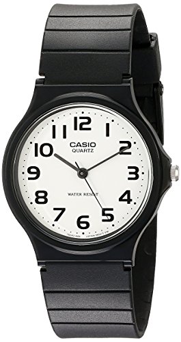 Casio Men's MQ24-7B2 Analog Watch with Black Resin Band