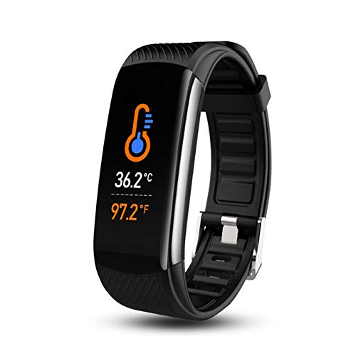 Smart Watch, Fitness Tracker with Body Temperature Thermometer Blood Oxygen Heart Rate Blood Pressure Monitor Sleep Monitor Step Counter Pedometer Calorie Counter IPX7 Waterproof for Women Men Kids