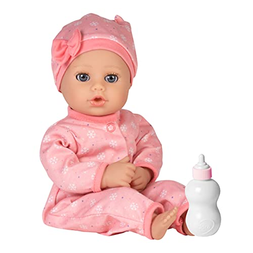 Adora Playtime Baby Doll Cozy Snowflake, 13 inch, Soft , Open/Close Eyes, Best Baby Girl Gift for Age 1+ , Pink