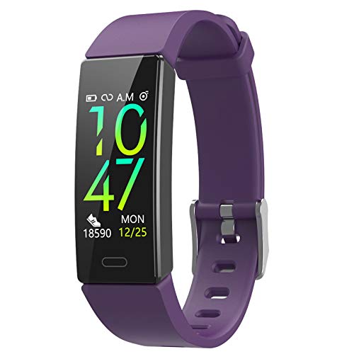 ZURURU Fitness Tracker with Blood Pressure Heart Rate Sleep Health Monitor, Waterproof Activity Tracker with Step Calorie Counter Pedometer for Walking for Fitbit Women & Men (Purple)