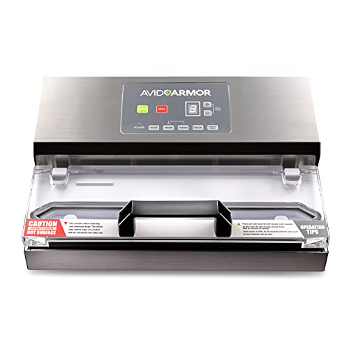 Avid Armor - Vacuum Sealer Machine A100, Vacuum Food Sealer for Food Foods, Meat Sealers Vacuum Packing Machine, Compact Vacuum Sealers with 12-Inch Vaccum Sealer Bar