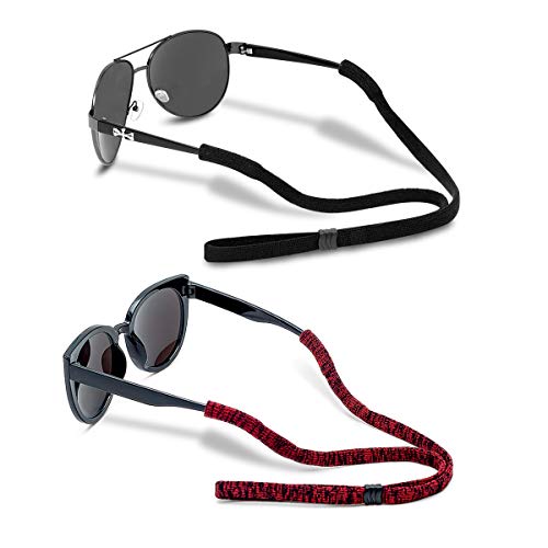 HALF CRESCEN, Men's Eyeglass Chains, Adjustable Glasses Straps, Sports Unisex Sunglass Retainer Holder Strap(2Pcs)